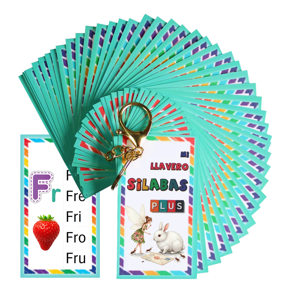 Llavero Silabario Didáctico Plus Lecto-escritura Indispensable Basico Para Educación Escolar Hada