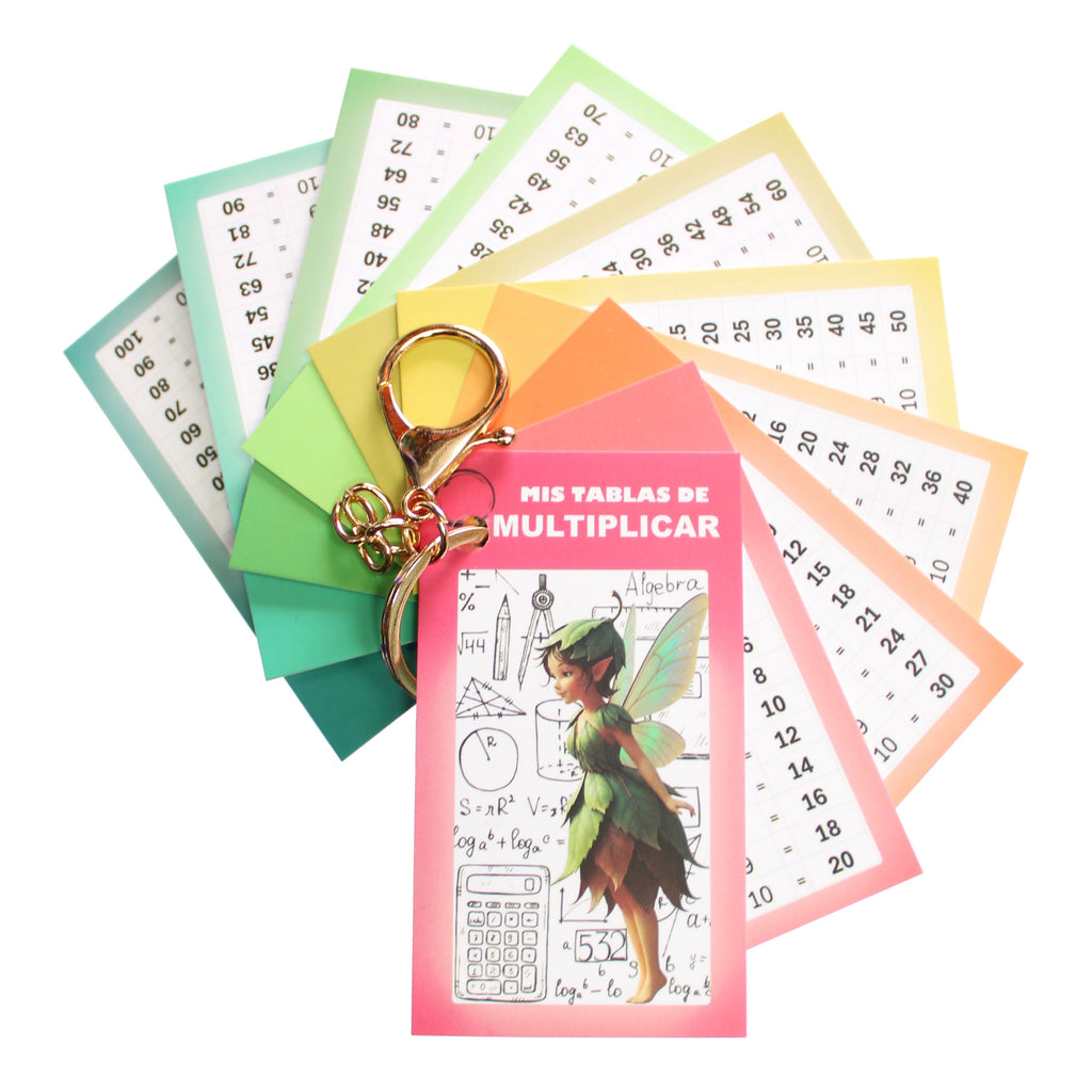 Tabla Multiplicar Llavero Didactico Indispensable Dino Educación Primaria Hada