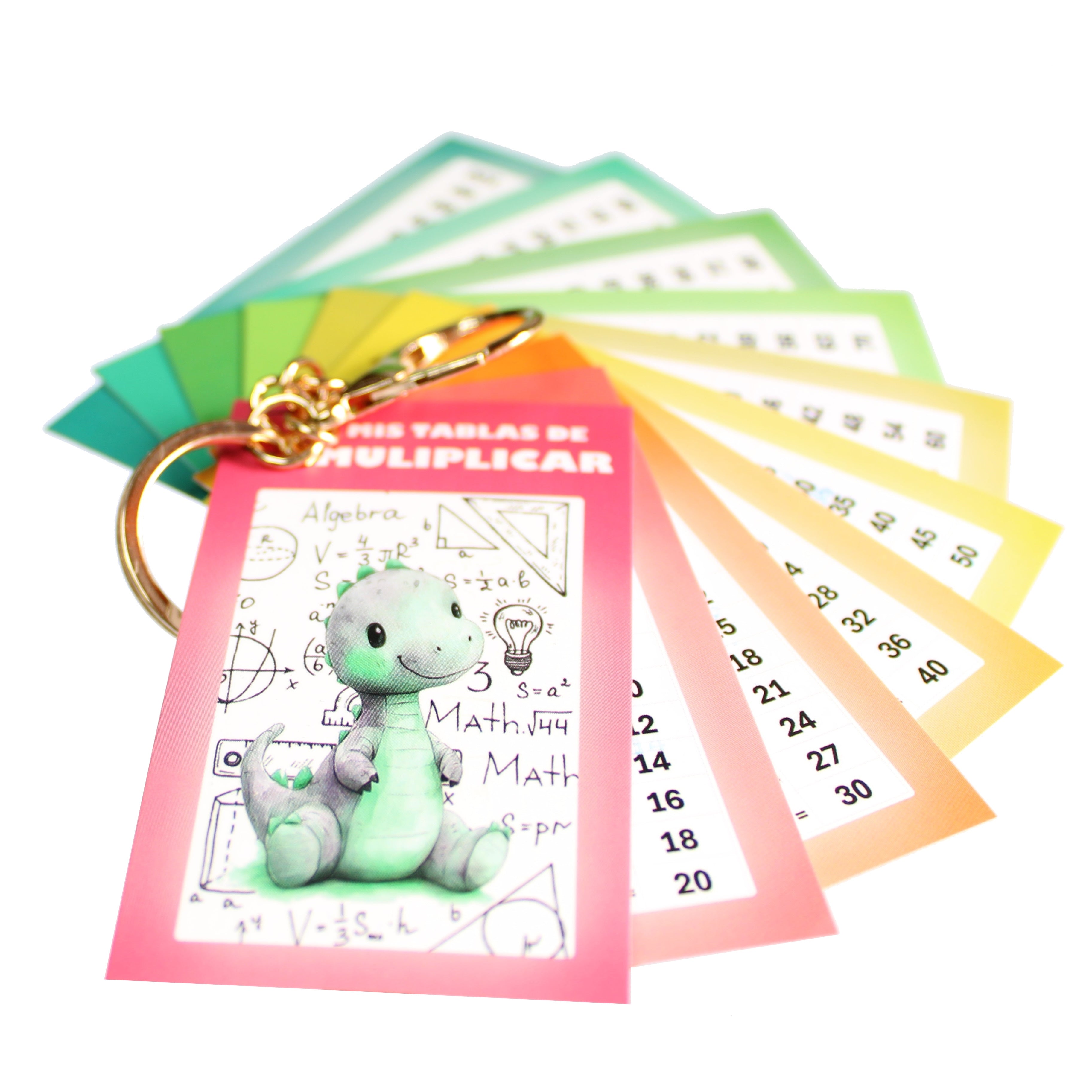 Tabla Multiplicar Llavero Didactico Indispensable Dino Educación Primaria