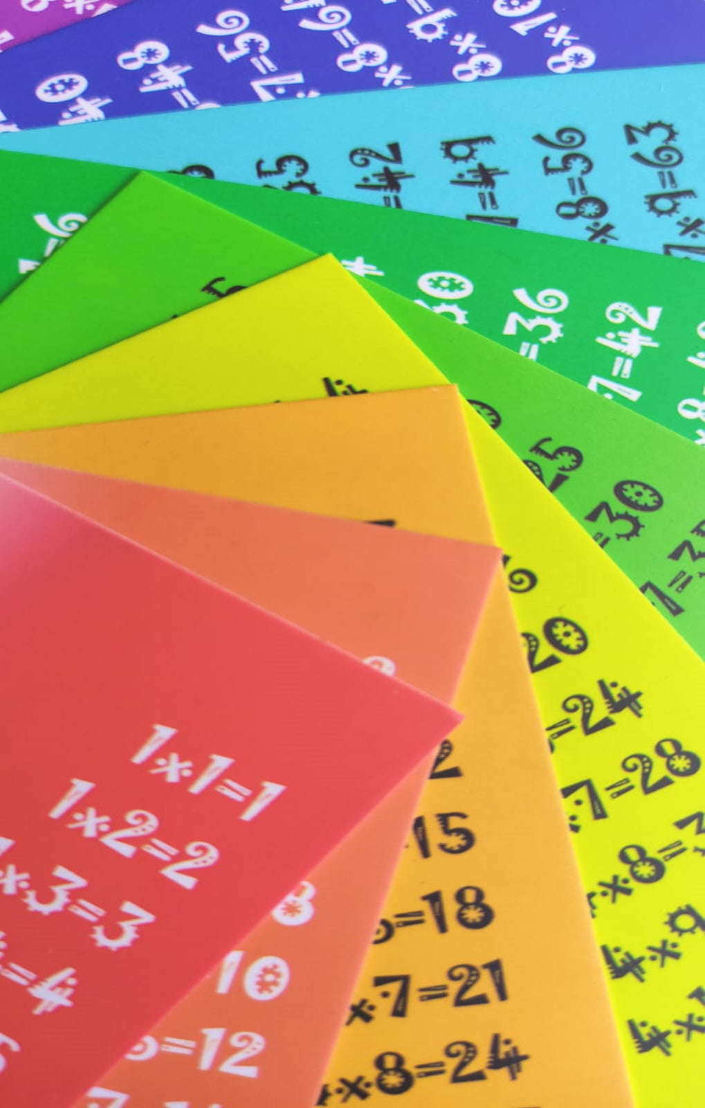 Tablas Multiplicar Llavero Didactico Indispensable Arcoiris